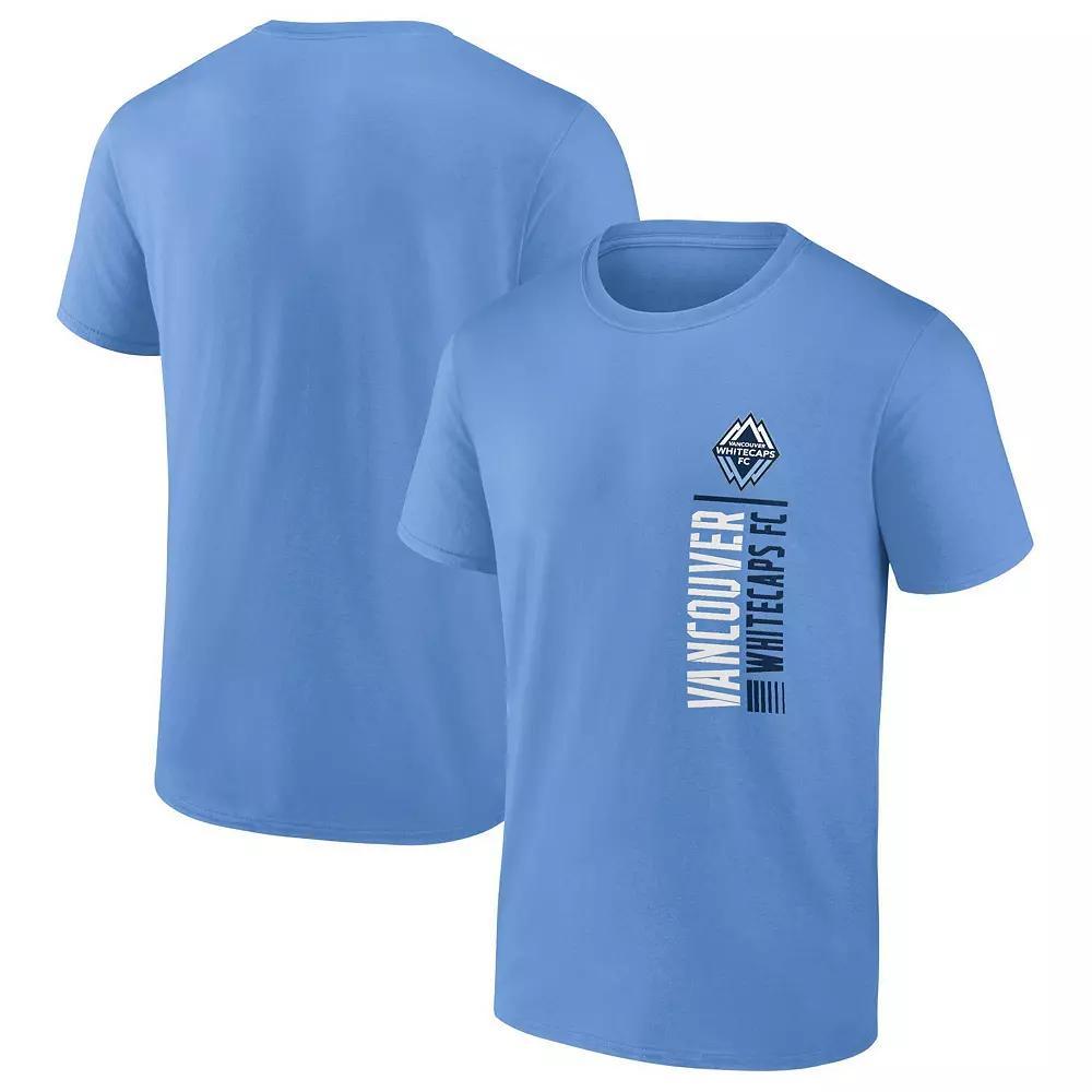 Men's Fanatics Light Blue Vancouver Whitecaps FC Iconic Strong Stencil T-Shirt, Size: XL, Vwc Light Product Image