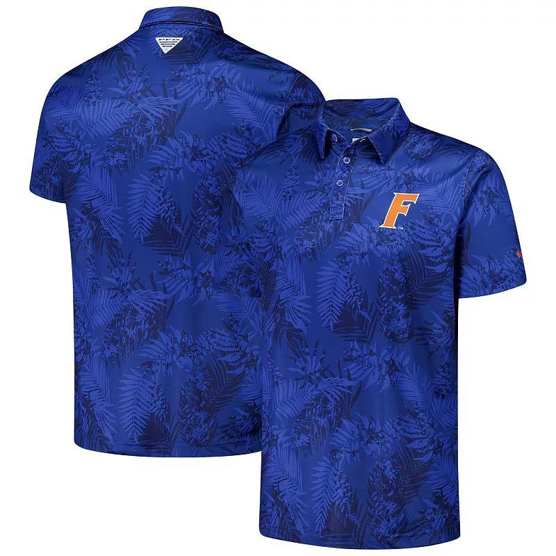 Men's Columbia Royal Florida Gators PFG Super Terminal Tackle™ Omni-Shade™ Bangalows Polo, Size: Small, Blue Product Image
