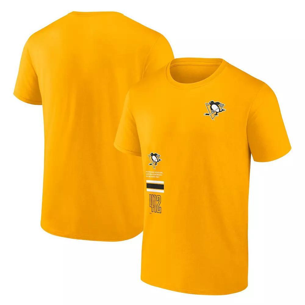 Men's Fanatics Branded Gold Pittsburgh Penguins Represent T-Shirt, Size: 2XL Product Image