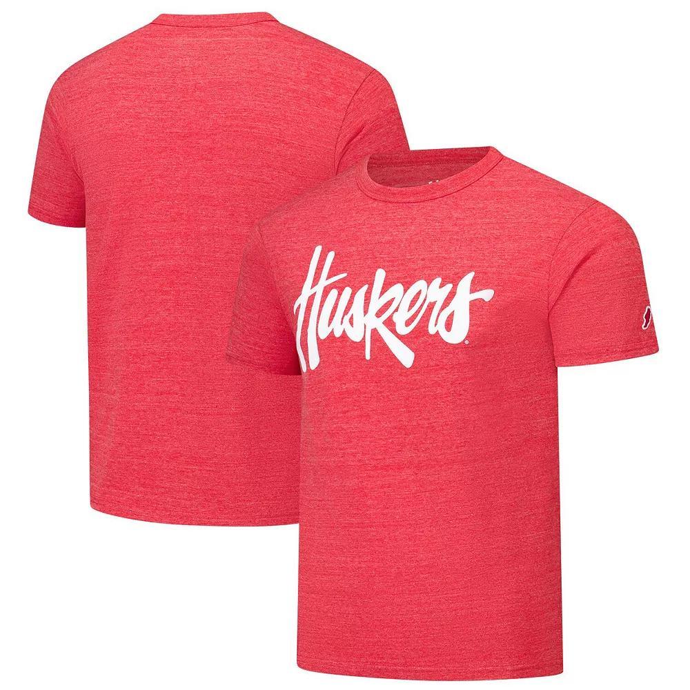 Men's League Collegiate Wear Heather Red Nebraska Huskers Victory Falls Tri-Blend T-Shirt, Size: 2XL Product Image