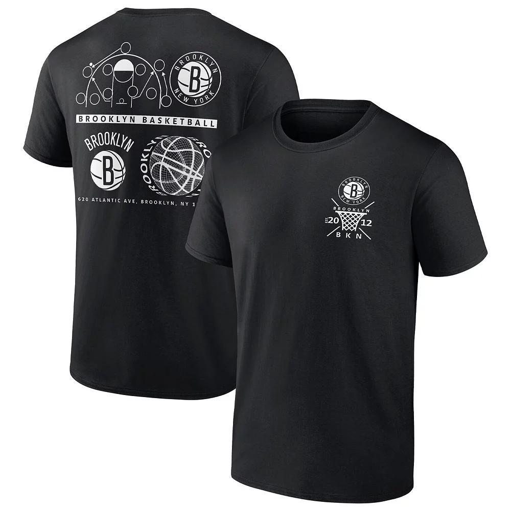 Men's Fanatics Branded Black Brooklyn Nets Court Street Collective T-Shirt, Size: 2XL Product Image