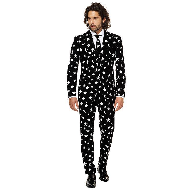 Men's OppoSuits Slim-Fit Novelty Pattern Suit & Tie Set, Size: 44 - Regular, Dot Print Product Image