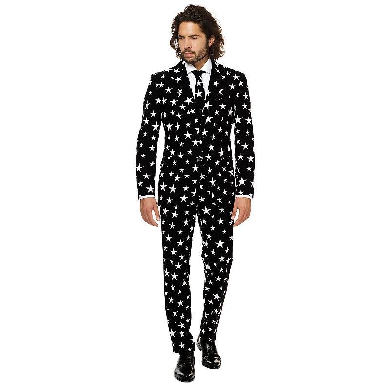 Men's OppoSuits Slim-Fit Novelty Pattern Suit & Tie Set, Size: 44 - Regular, Dot Print Product Image