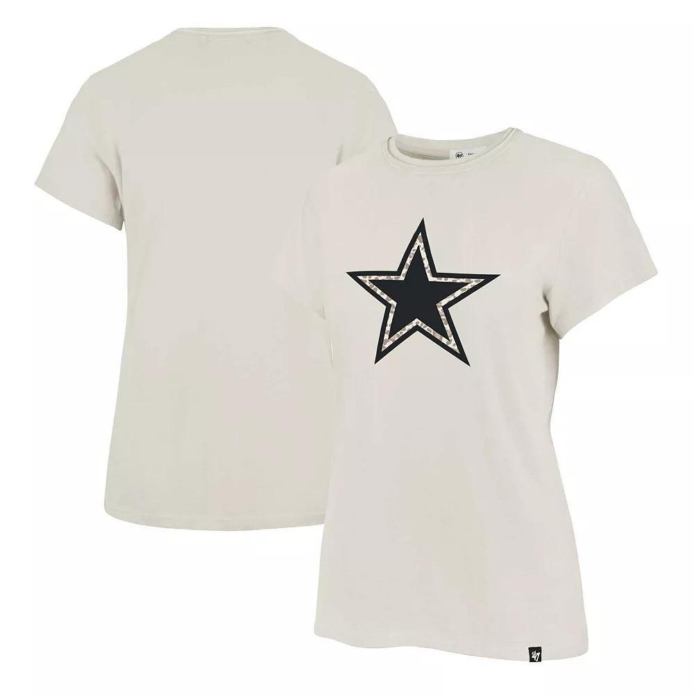 Women's '47 Cream Dallas Cowboys Panthera Frankie T-Shirt, Size: Large, Beige Product Image