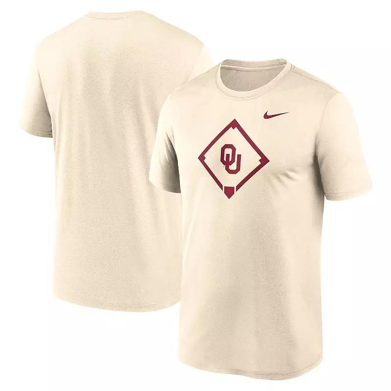 Men's Nike Cream Oklahoma Sooners Legend Baseball Icon Performance T-Shirt, Size: XL, Beige Product Image