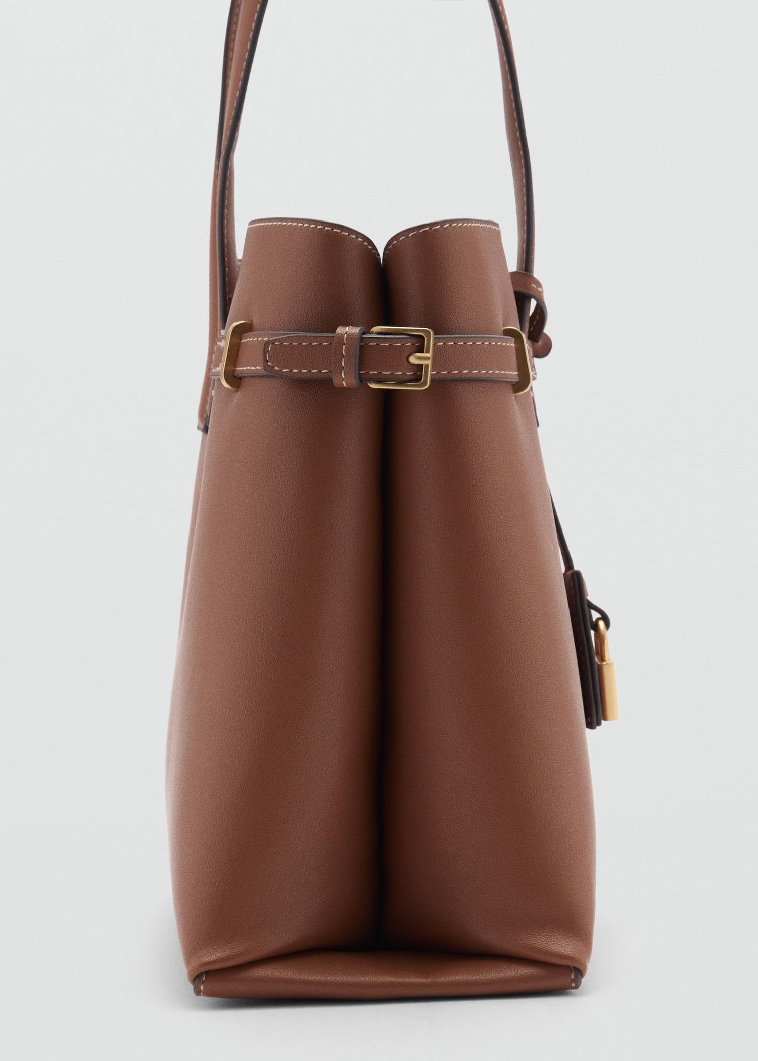 Shopper bag with padlock - Women | MANGO USA Product Image
