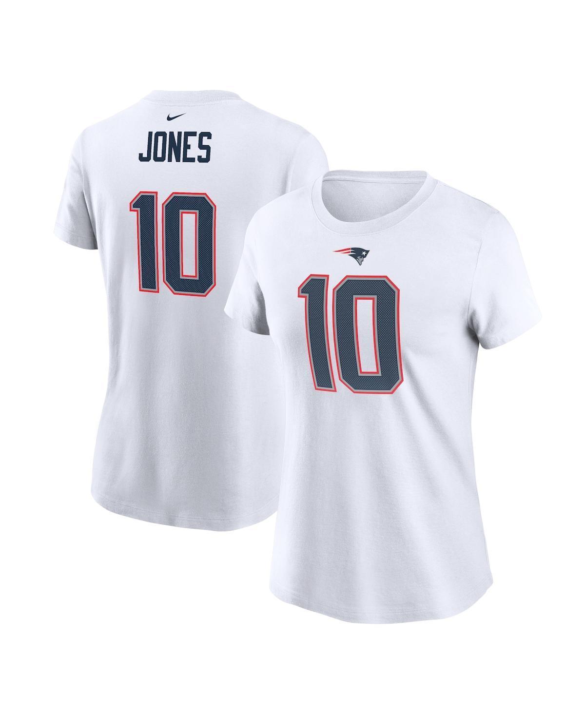 Women's Nike Mac Jones White New England Patriots Player Name & Number T-Shirt, Size: Medium Product Image