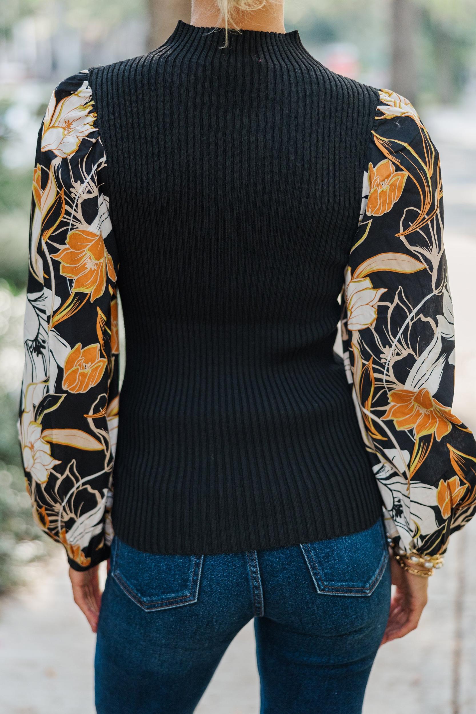More Than Love Black Floral Blouse Female Product Image