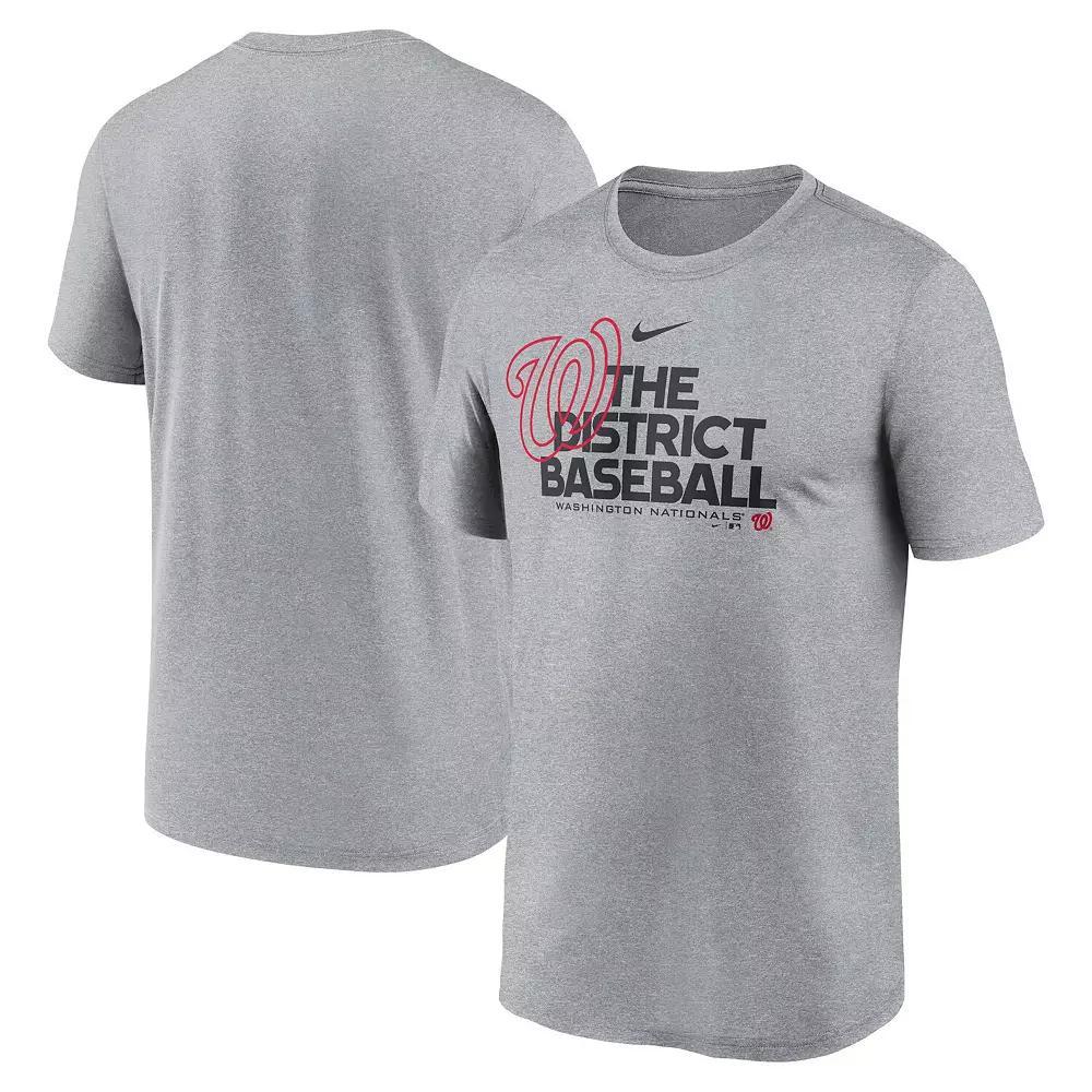 Men's Nike Heathered Charcoal Washington Nationals Local Rep Legend Performance T-Shirt, Size: XL Product Image