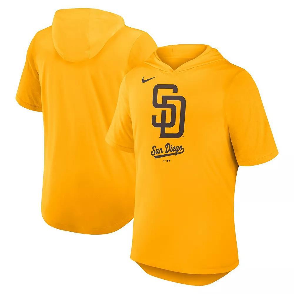 Men's Nike Gold San Diego Padres Tri-Blend Hoodie T-Shirt, Size: Small Product Image