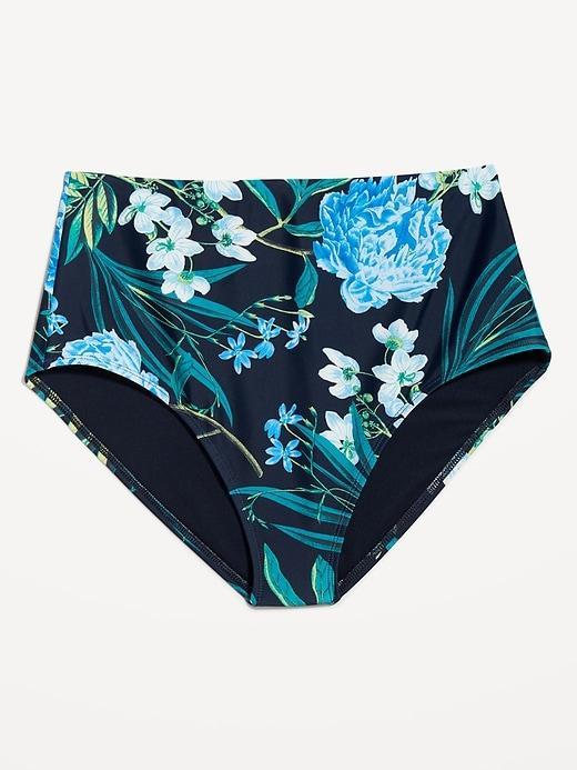High-Waisted French-Cut Bikini Swim Bottoms Product Image