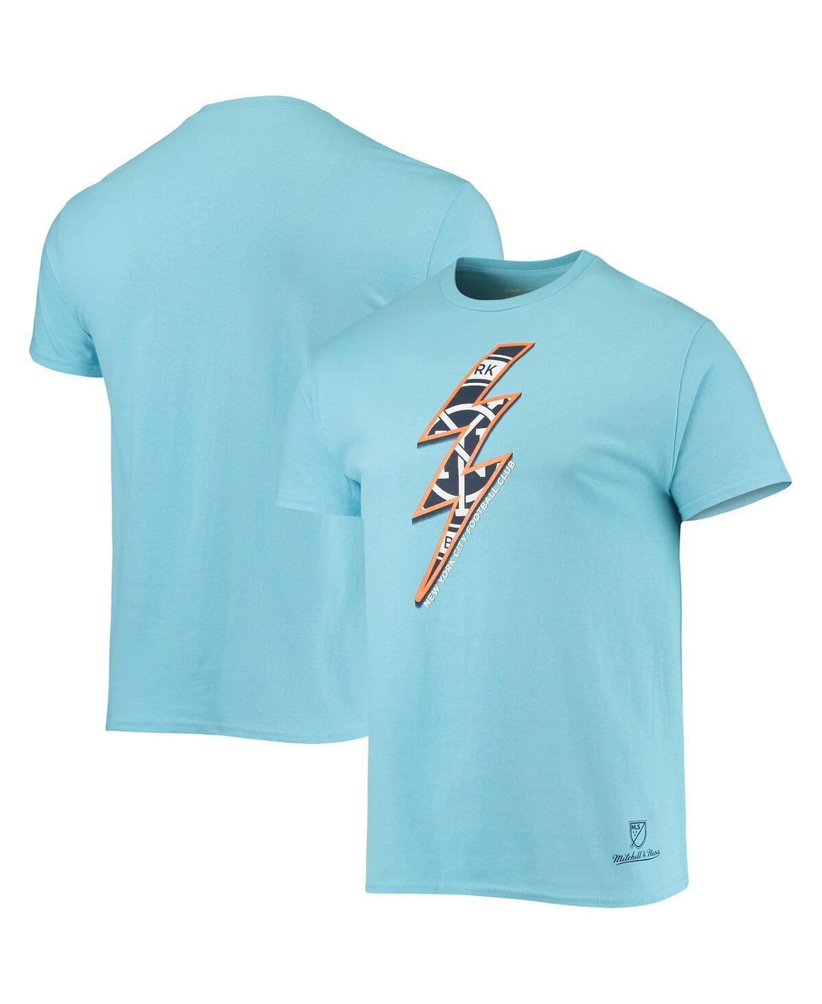 Men's Mitchell & Ness Sky Blue New York City FC Voltage T-Shirt, Size: 2XL, Light Product Image