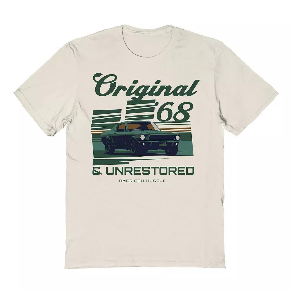 Men's Original & Unrestored American Muscle Graphic Tee, Size: Medium, Natural Product Image