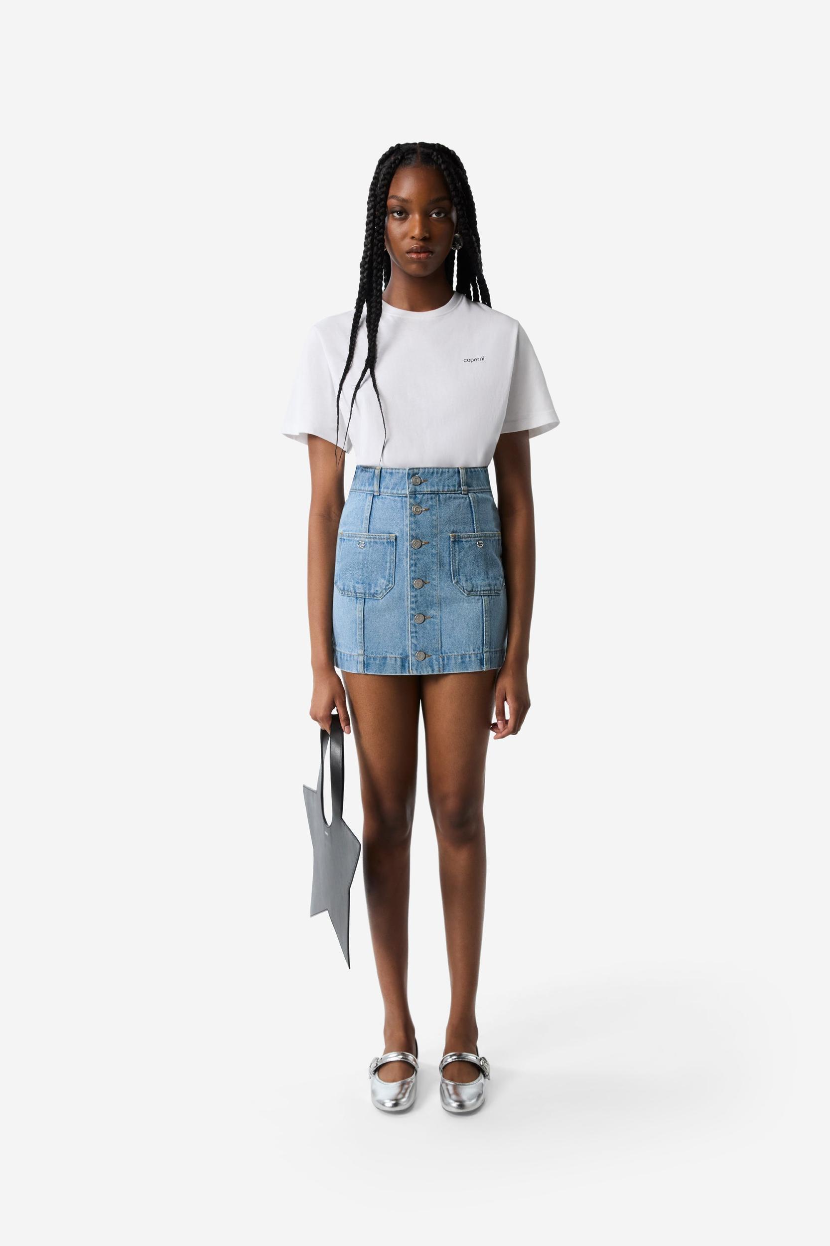 Four Pocket Denim Mini Skirt Product Image