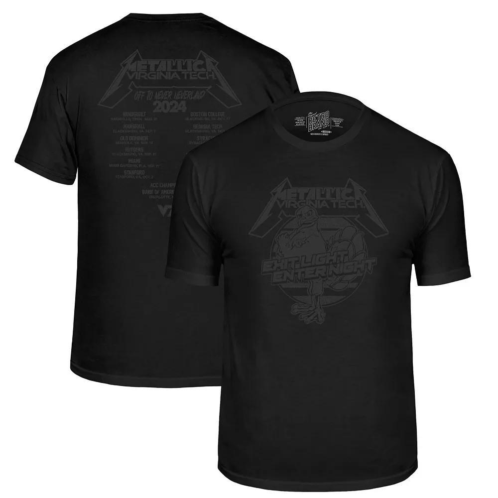 Men's Original Retro Brand Black Virginia Tech Hokies Metallica Retro T-Shirt, Size: Small Product Image