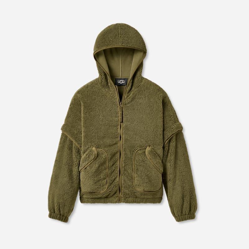 UGG Womens Mariella UGGfluff Zip Hoodie Polyester Tops Product Image