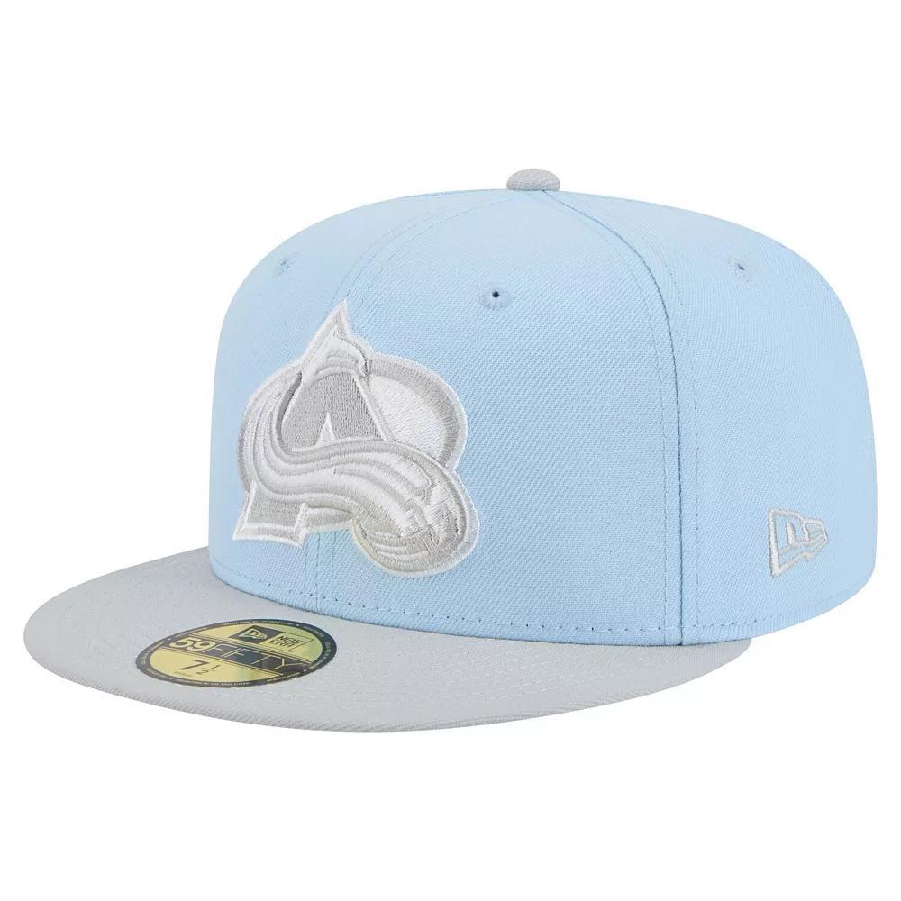 Men's New Era  Light Blue/Gray Colorado Avalanche Color Pack Two-Tone 59FIFTY Fitted Hat, Size: 6 7/8 Product Image
