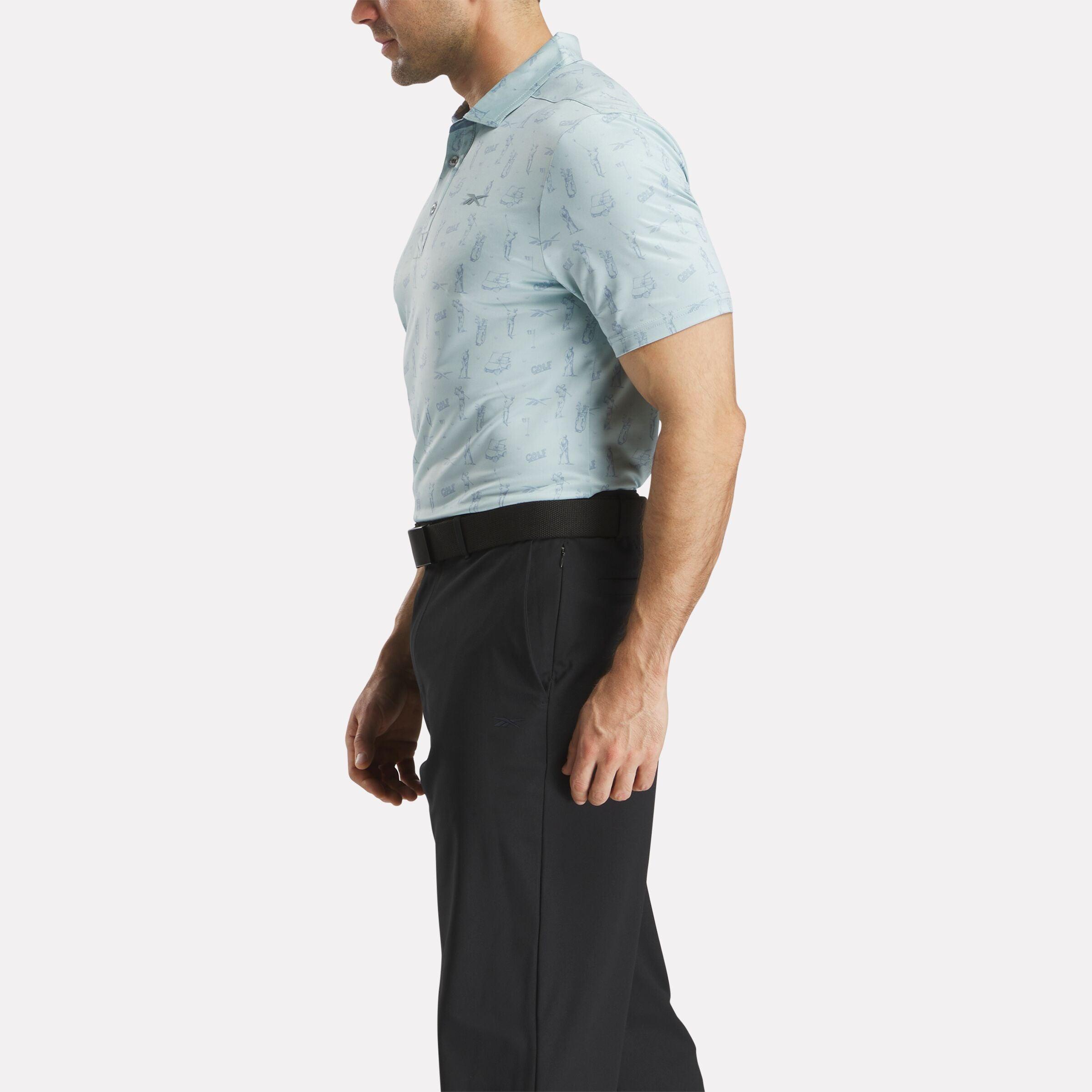 Men's Short Sleeve Tournament Etching Print Polo Shirt Male Product Image