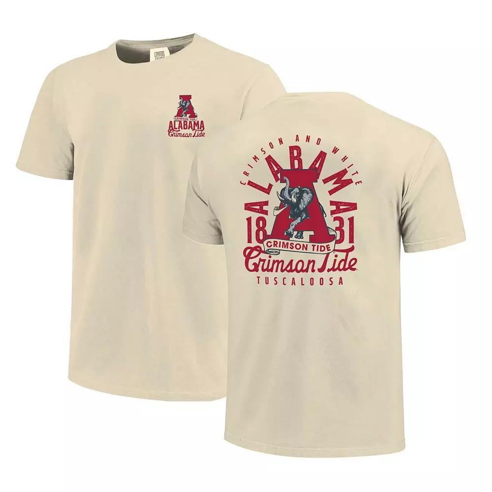 Men's Cream Alabama Crimson Tide Comfort Colors Mascot Overlay T-Shirt, Size: 2XL, Beige Product Image