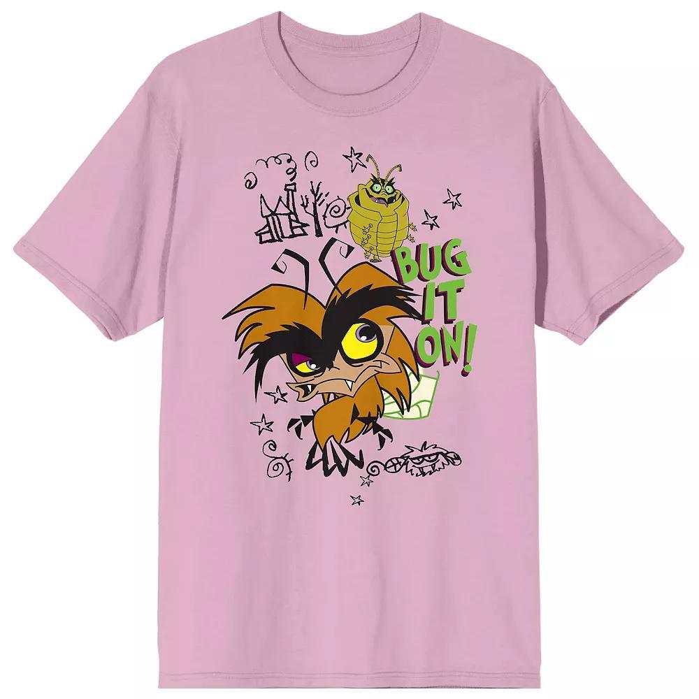 Men's Growing Up Creepie "Bug It On!" Graphic Tee, Size: Large, Pink Product Image