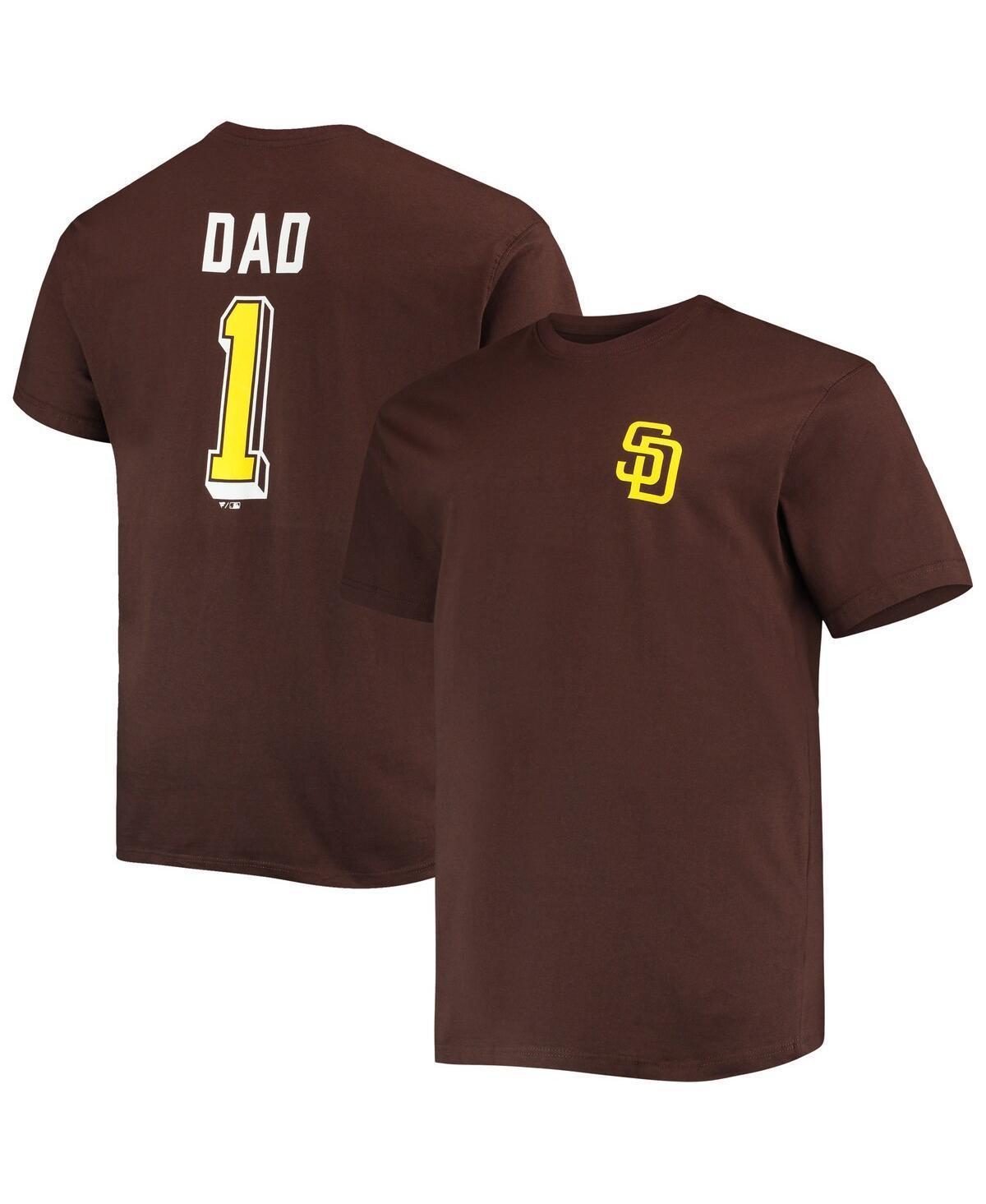 Men's Brown San Diego Padres Big & Tall Father's Day #1 Dad T-Shirt, Size: 5XB Product Image