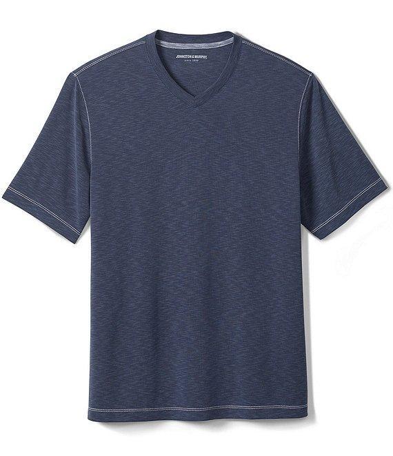 Johnston & Murphy Vintage Slub Short-Sleeve V-Neck T-Shirt Product Image
