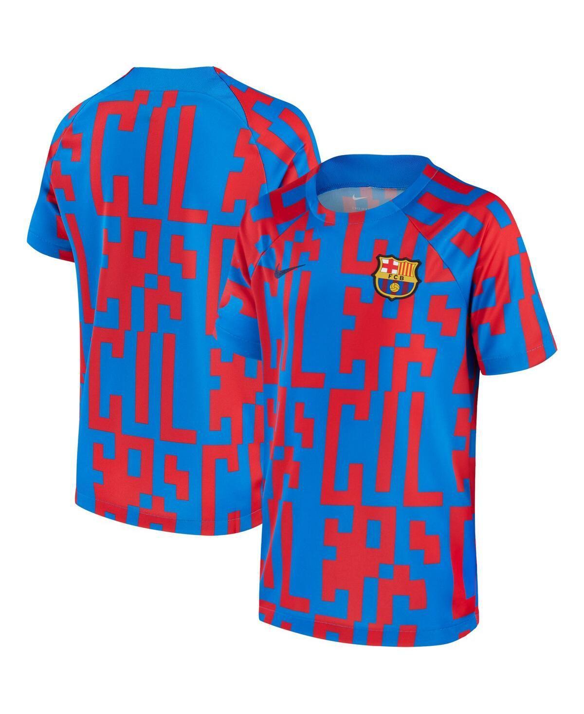Men's Nike Blue Barcelona 2022/23 Pre-Match Top, Size: Medium, Bar Blue Product Image