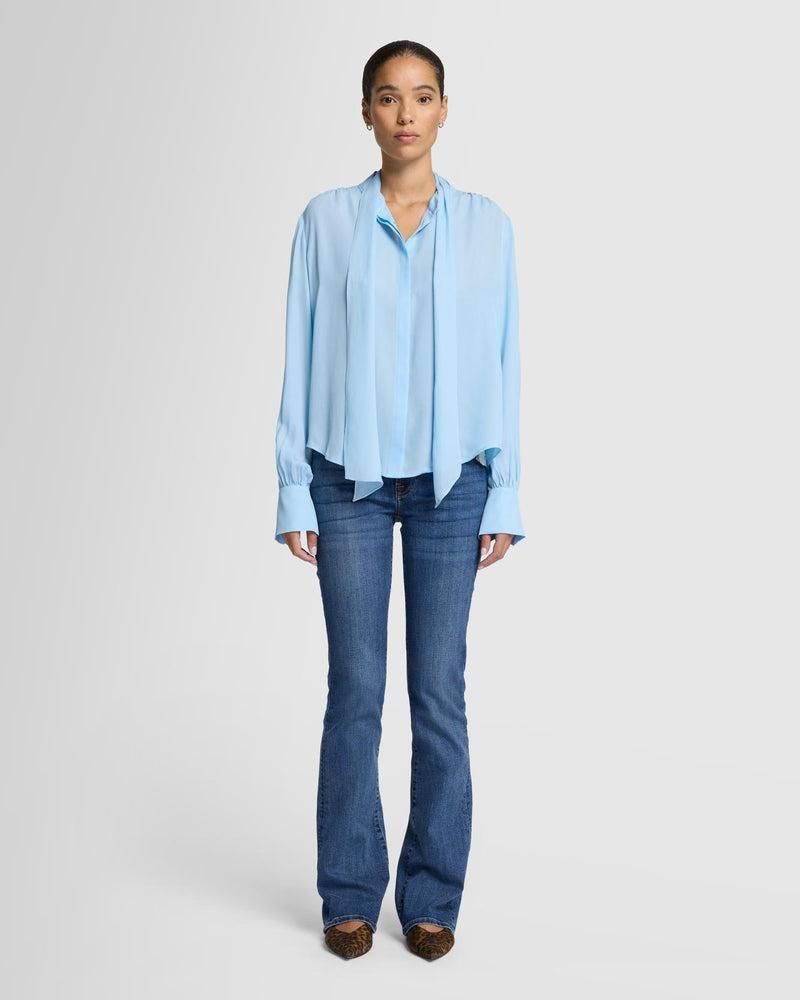 Silk Bow Shirt Product Image