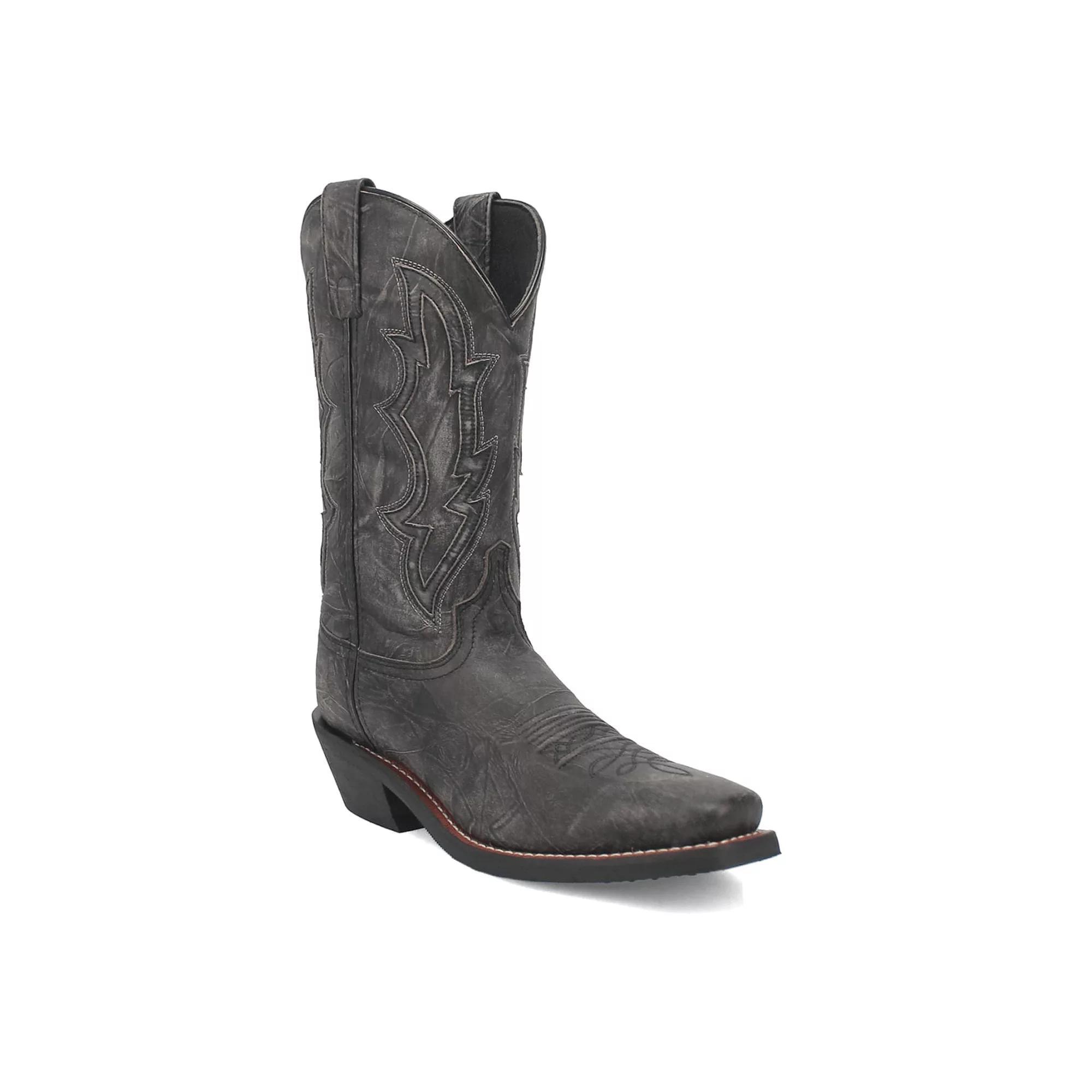 Laredo Jessco Men's Leather Cowboy Boots, Size: 11.5 Wide, Black Product Image