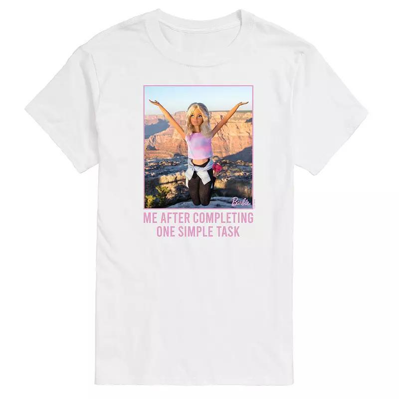 Big & Tall Barbie One Simple Task Graphic Tee, Mens Product Image