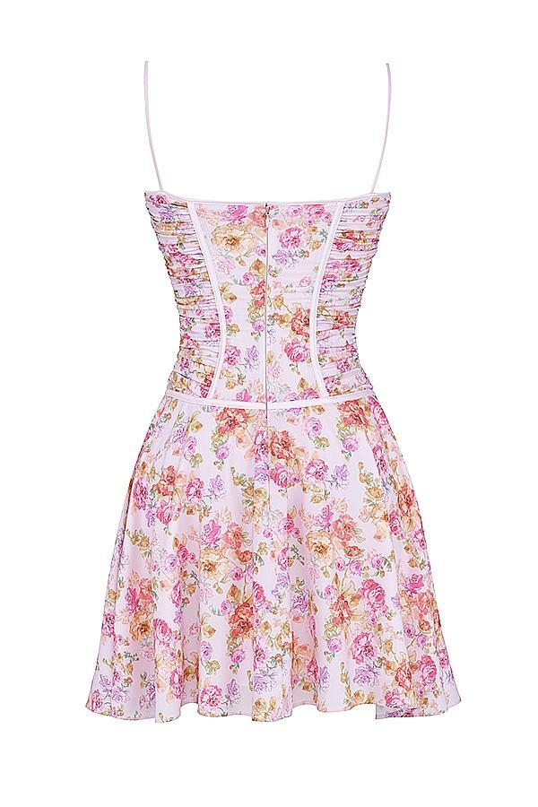 Alejandra Light Lavender Print Corset Dress Product Image