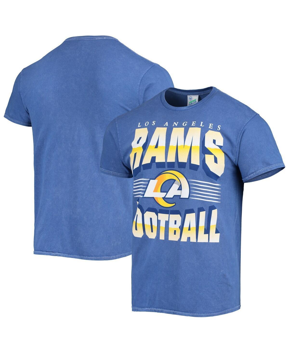Men's '47 Royal Los Angeles Rams Rocker Vintage Tubular T-Shirt, Size: XL, Blue Product Image