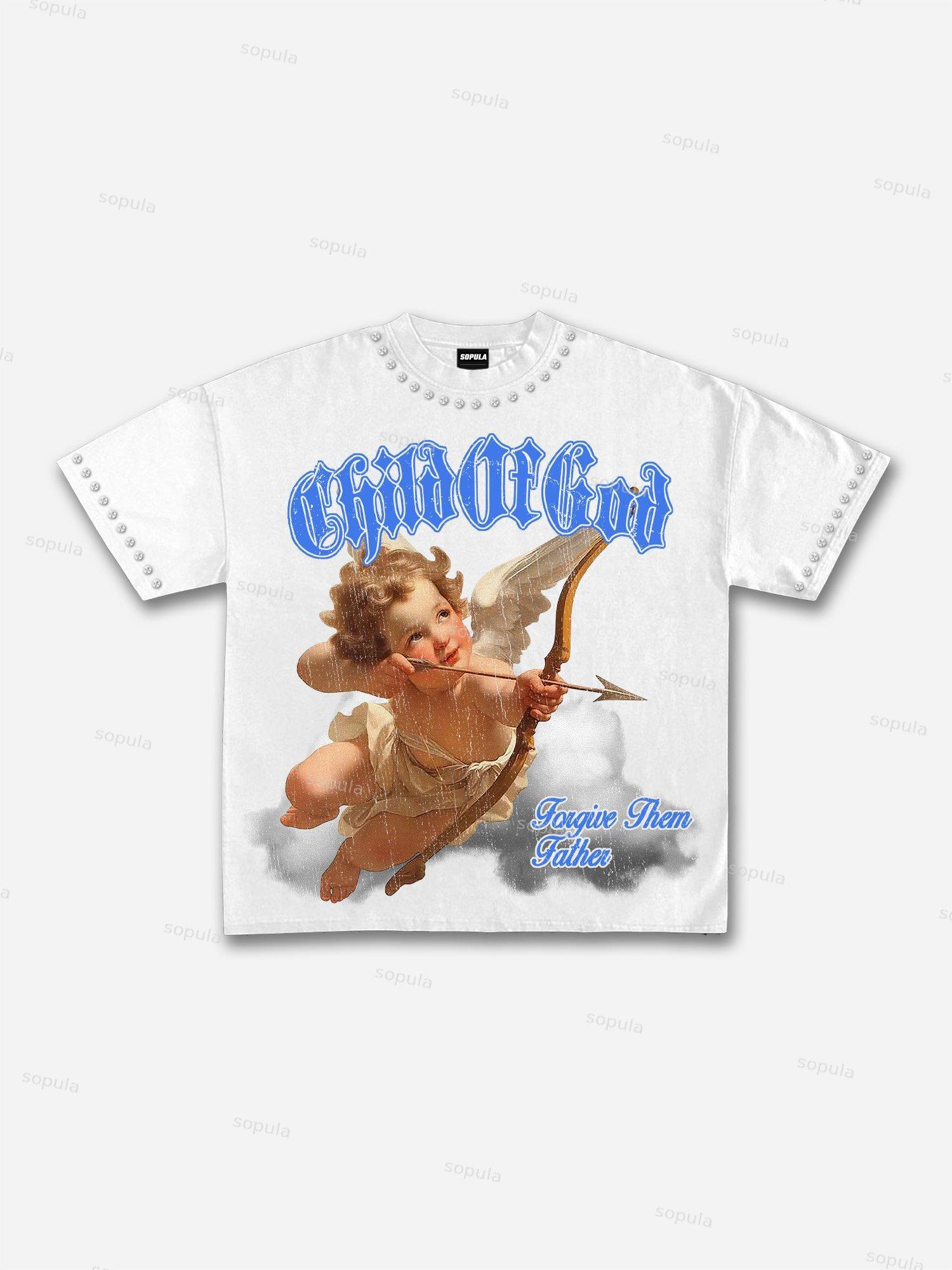 Archery Angel Bible Graphic Cotton T-shirt Product Image