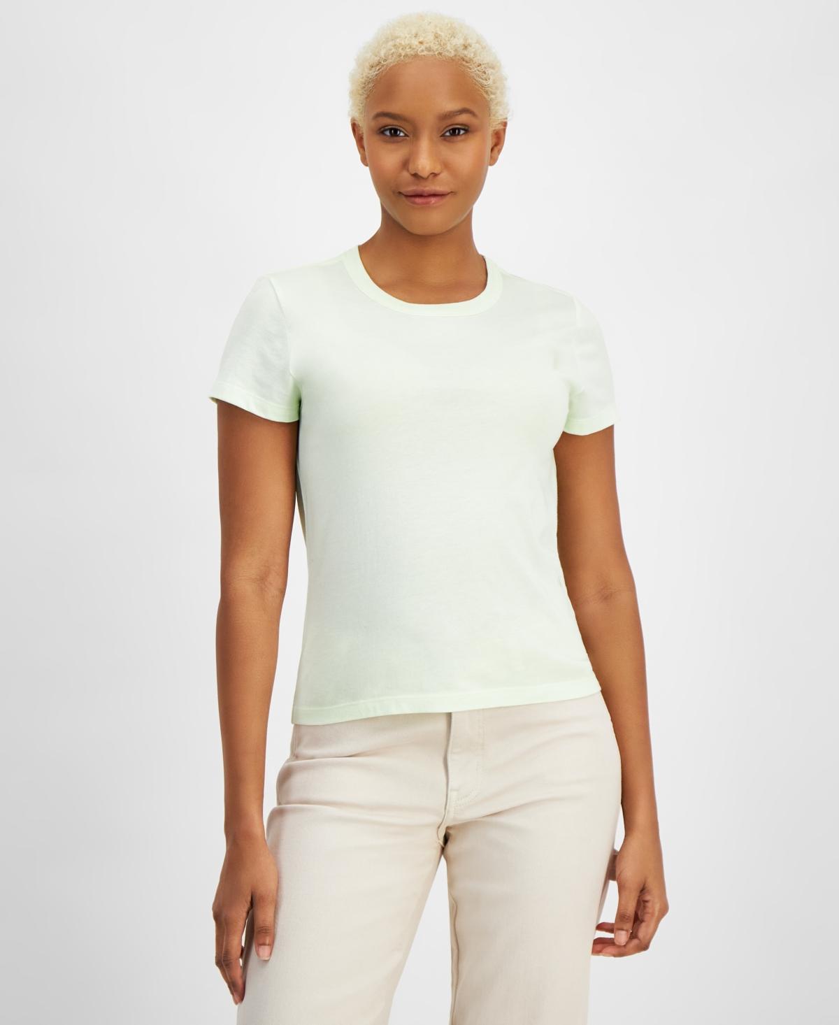 Calvin Klein Jeans Womens Embroidered Logo Short-Sleeve T-Shirt Product Image