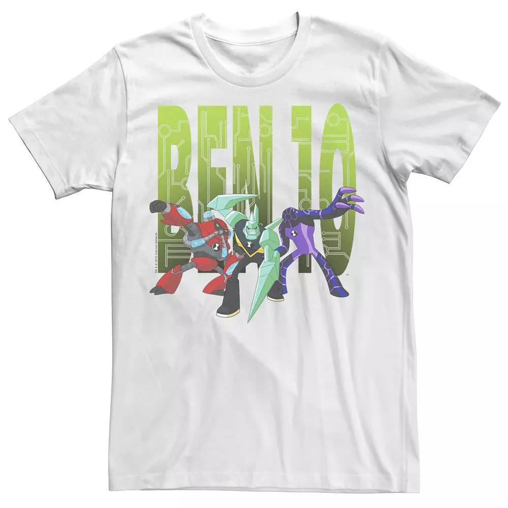 Men's Ben 10 Trio Tech Logo Graphic Tee, Size: Small, White Product Image
