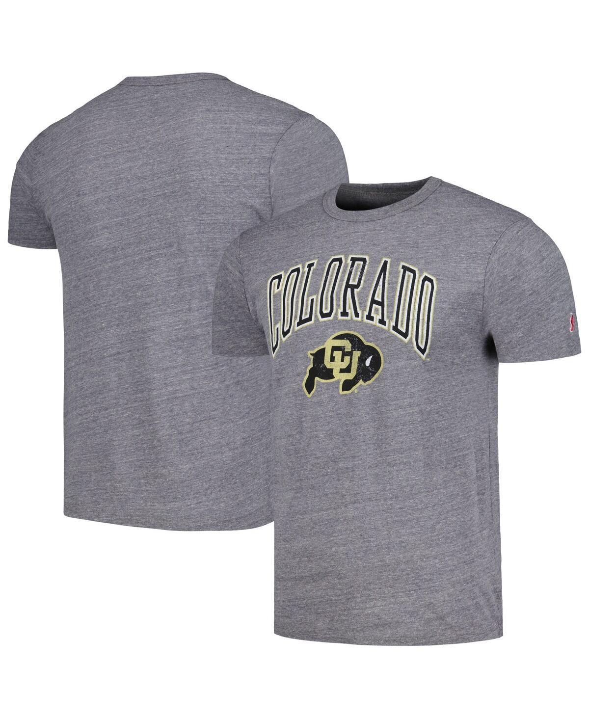 Men's League Collegiate Wear Heather Gray Colorado Buffaloes Tall Arch Victory Falls Tri-Blend T-Shirt, Size: 2XL, Grey Product Image