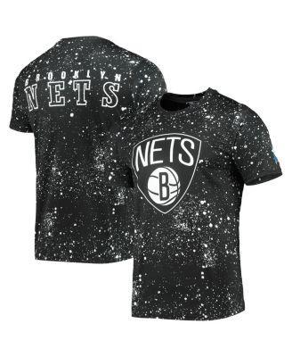 Men's FISLL Black Brooklyn Nets Splatter Print T-Shirt, Size: Large Product Image