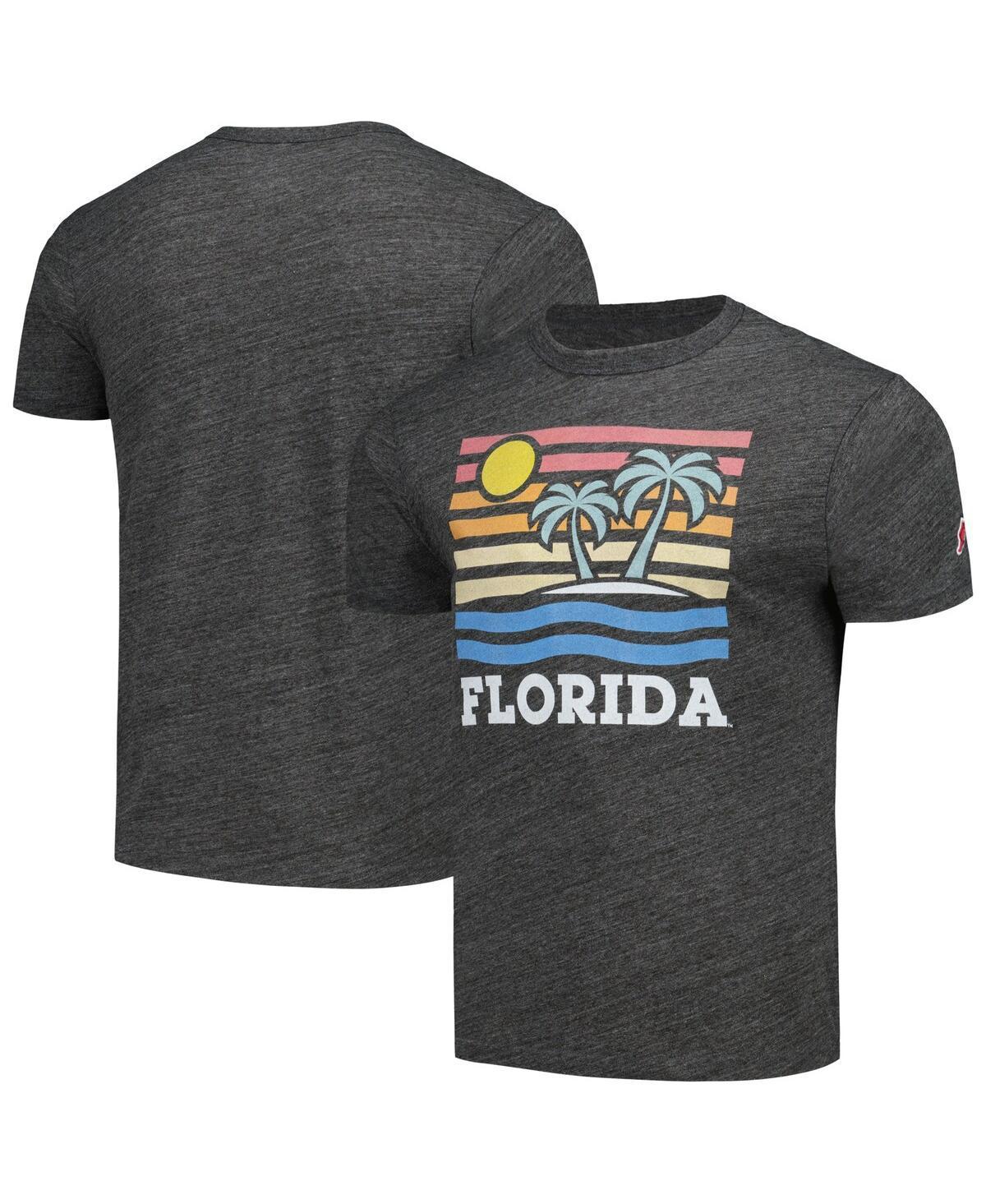 Mens League Collegiate Wear Heather Charcoal Florida Gators Hyper Local Victory Falls Tri-BlendT-Shirt Product Image