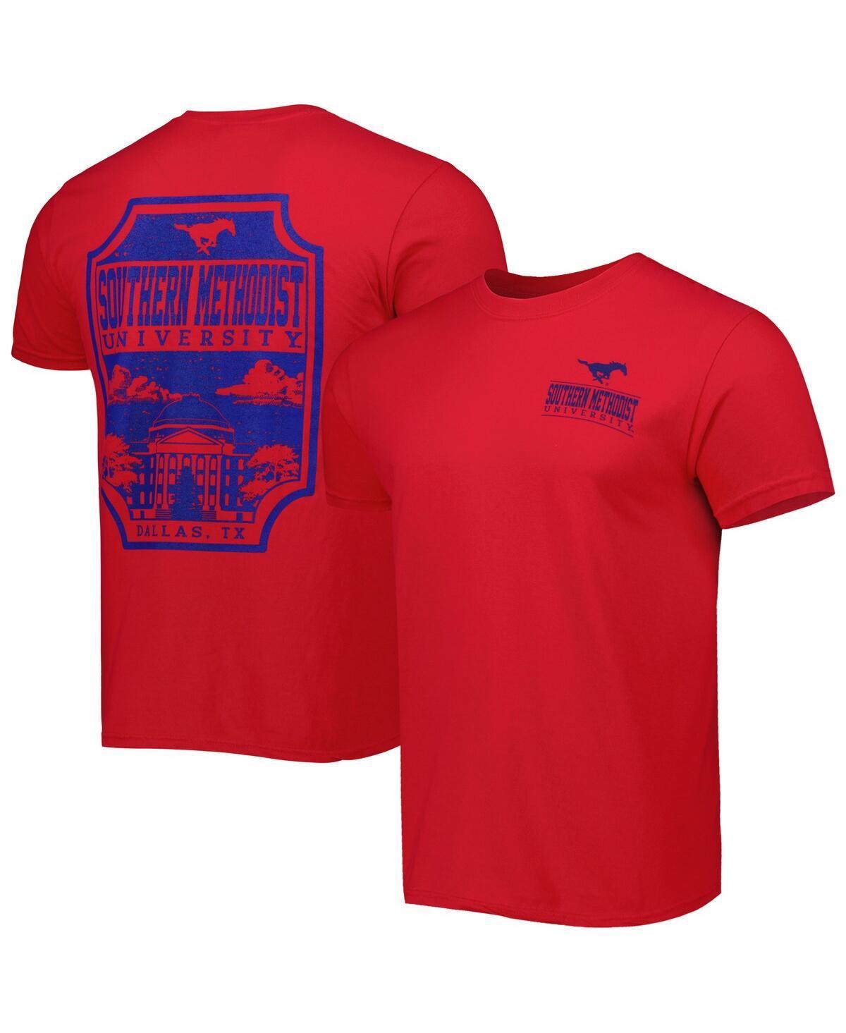 Men's Red SMU Mustangs Logo Campus Icon T-Shirt, Size: Large, Nc2 Red Product Image