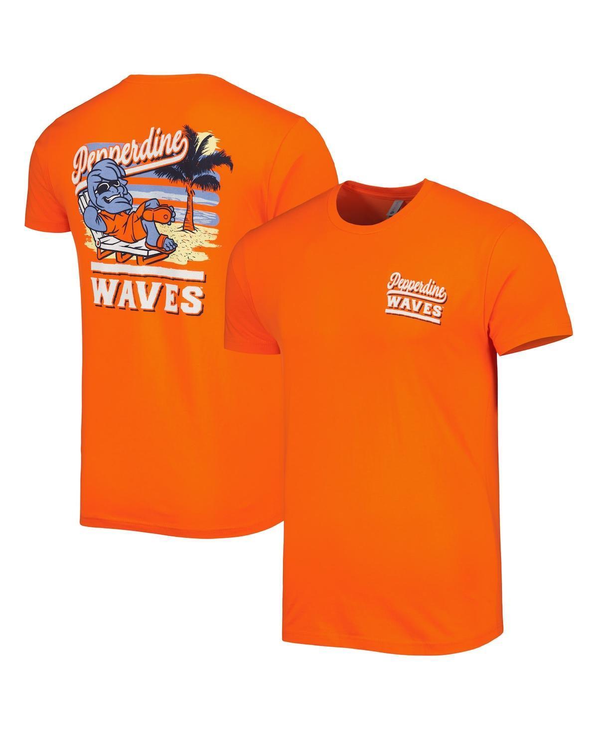 Men's Orange Pepperdine Waves Hyperlocal Beach Premium T-Shirt, Size: Small, Nc2 Orange Product Image