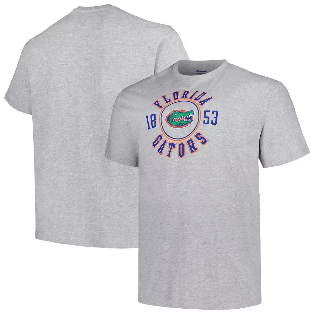 Mens Champion Heather Gray Florida Gators Big & Tall Circle Logo T-Shirt Product Image