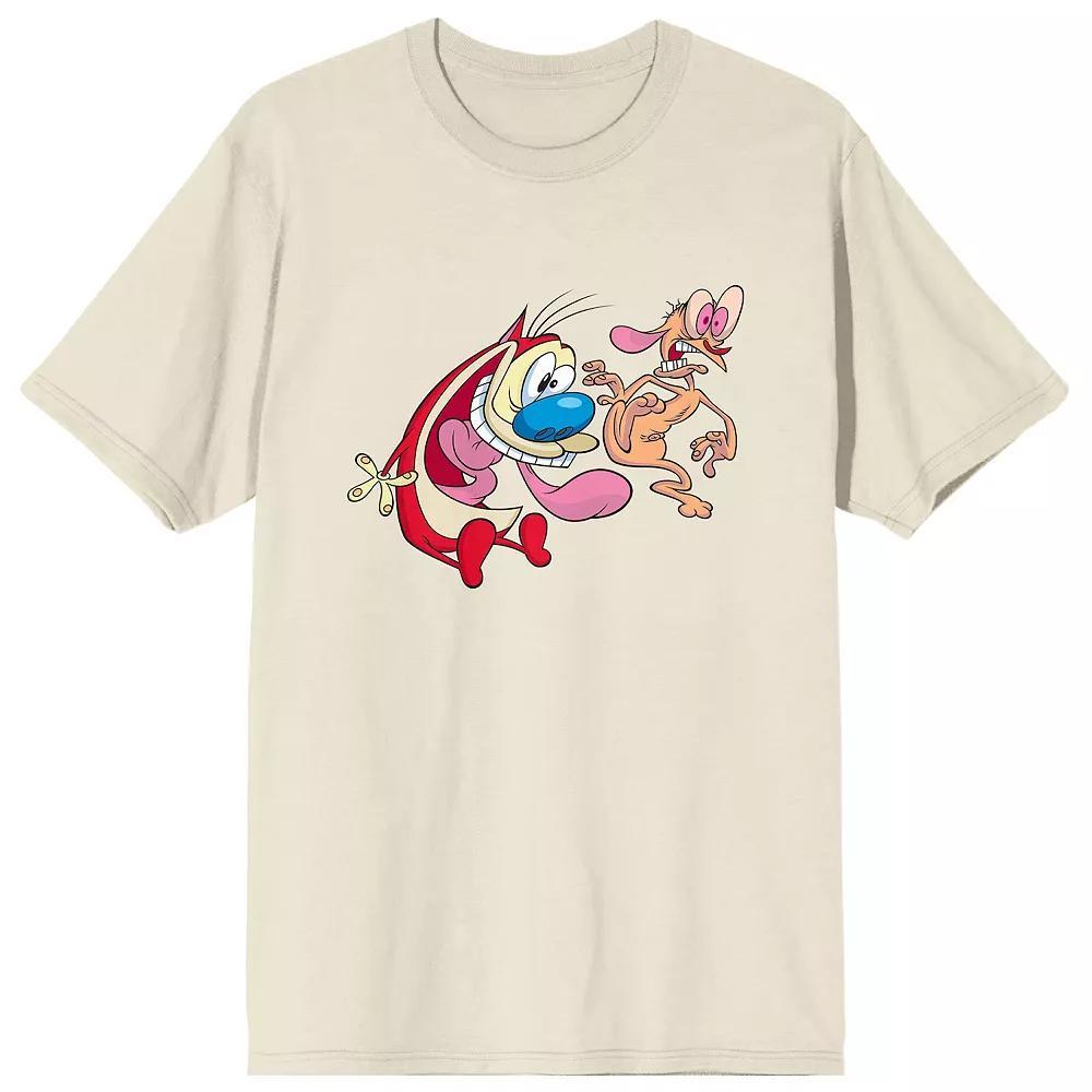 Men's Ren & Stimpy Laughter Graphic Tee, Size: XL, Off White Product Image