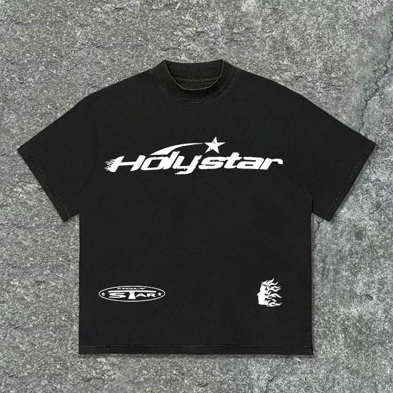 Men's Vintage Holy Star Graphic Cotton Essentials T-Shirt Product Image