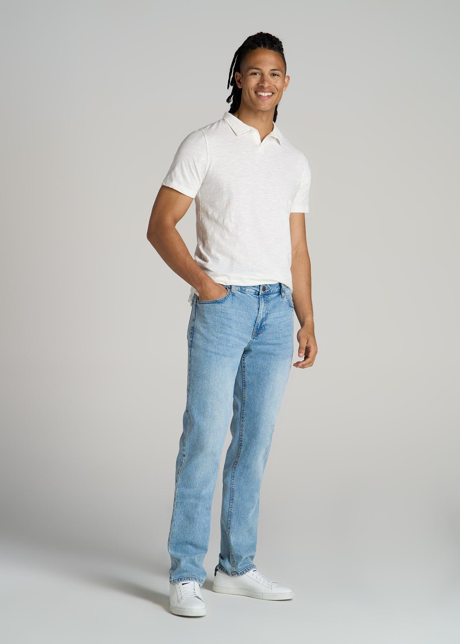 Slub Men's Tall Polo Shirt in Ecru Product Image
