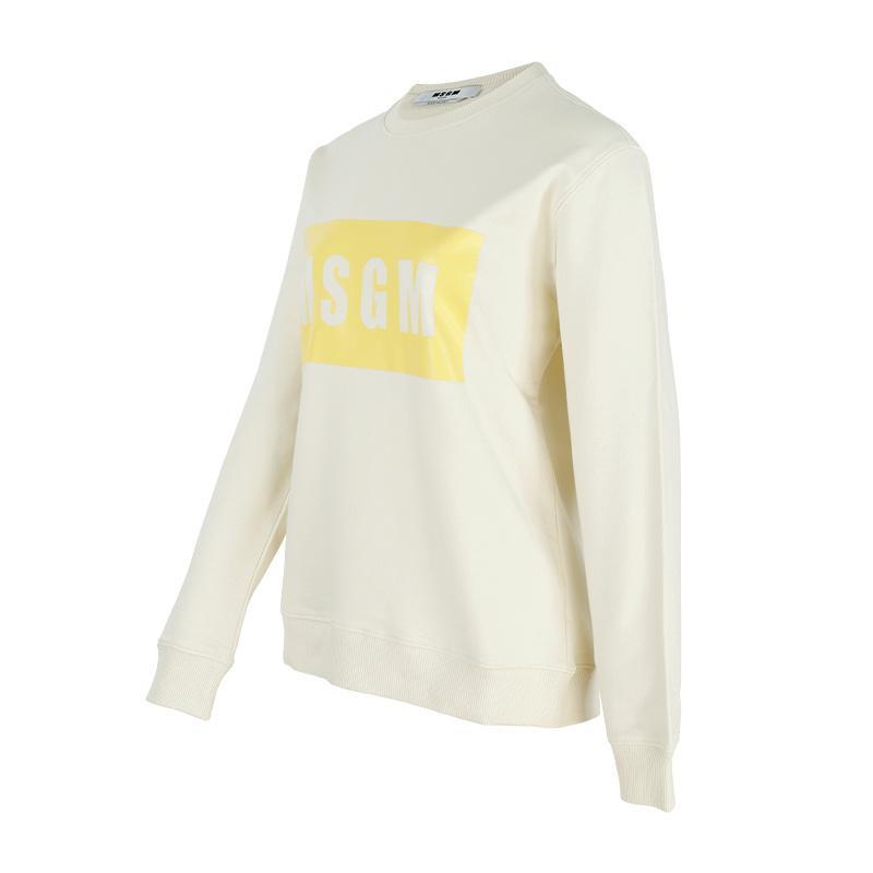 MSGM Logo Details Hoodie In White Product Image
