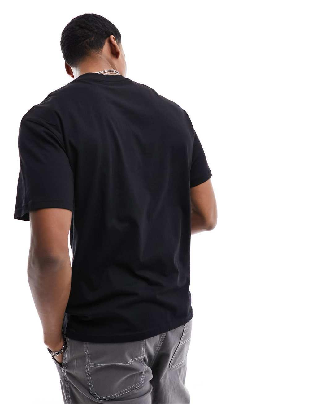 Jack & Jones oversized t-shirt with originals print in black  Product Image