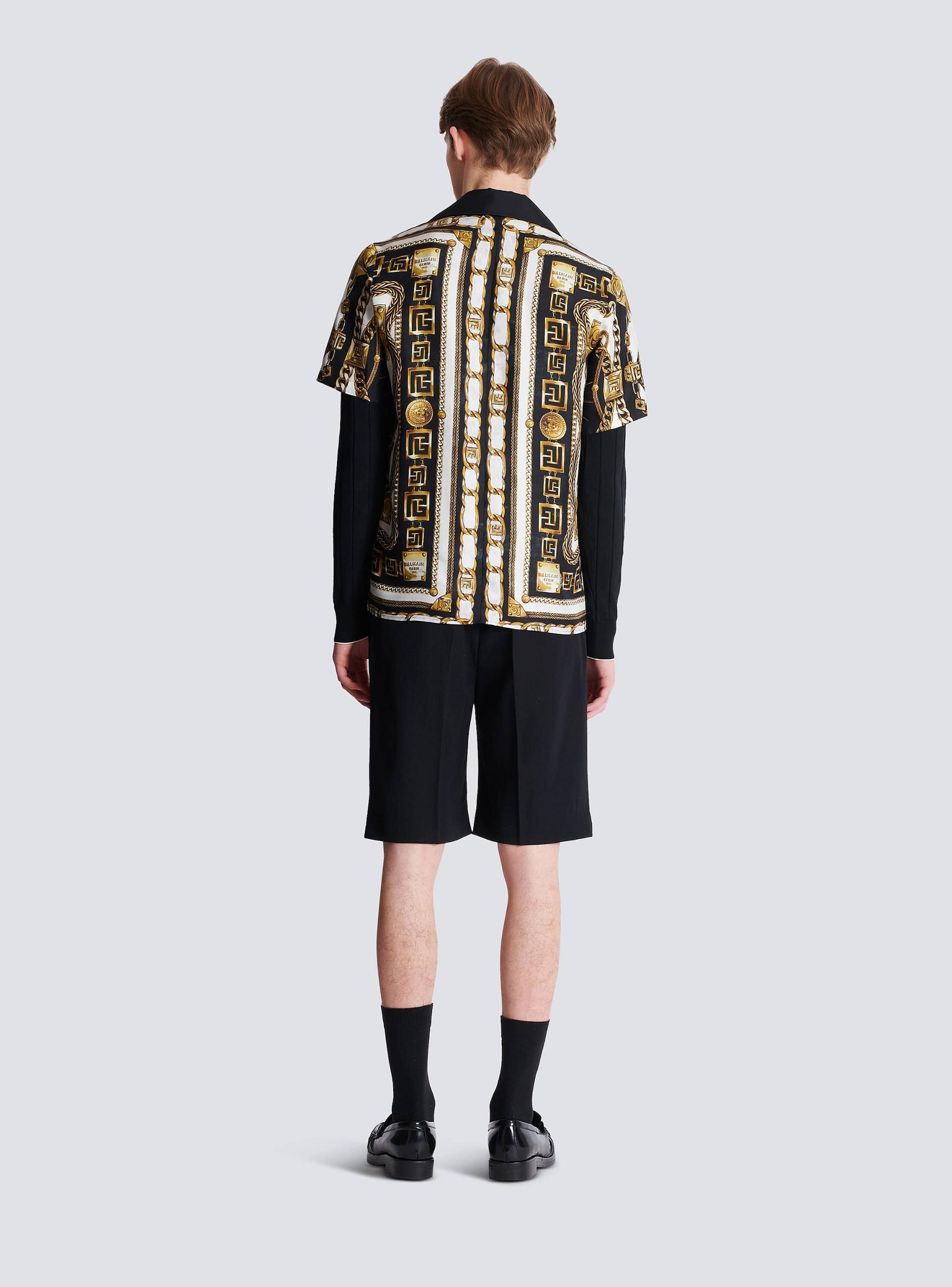 Printed pyjama shirt with Foulard Chaînes pattern Product Image