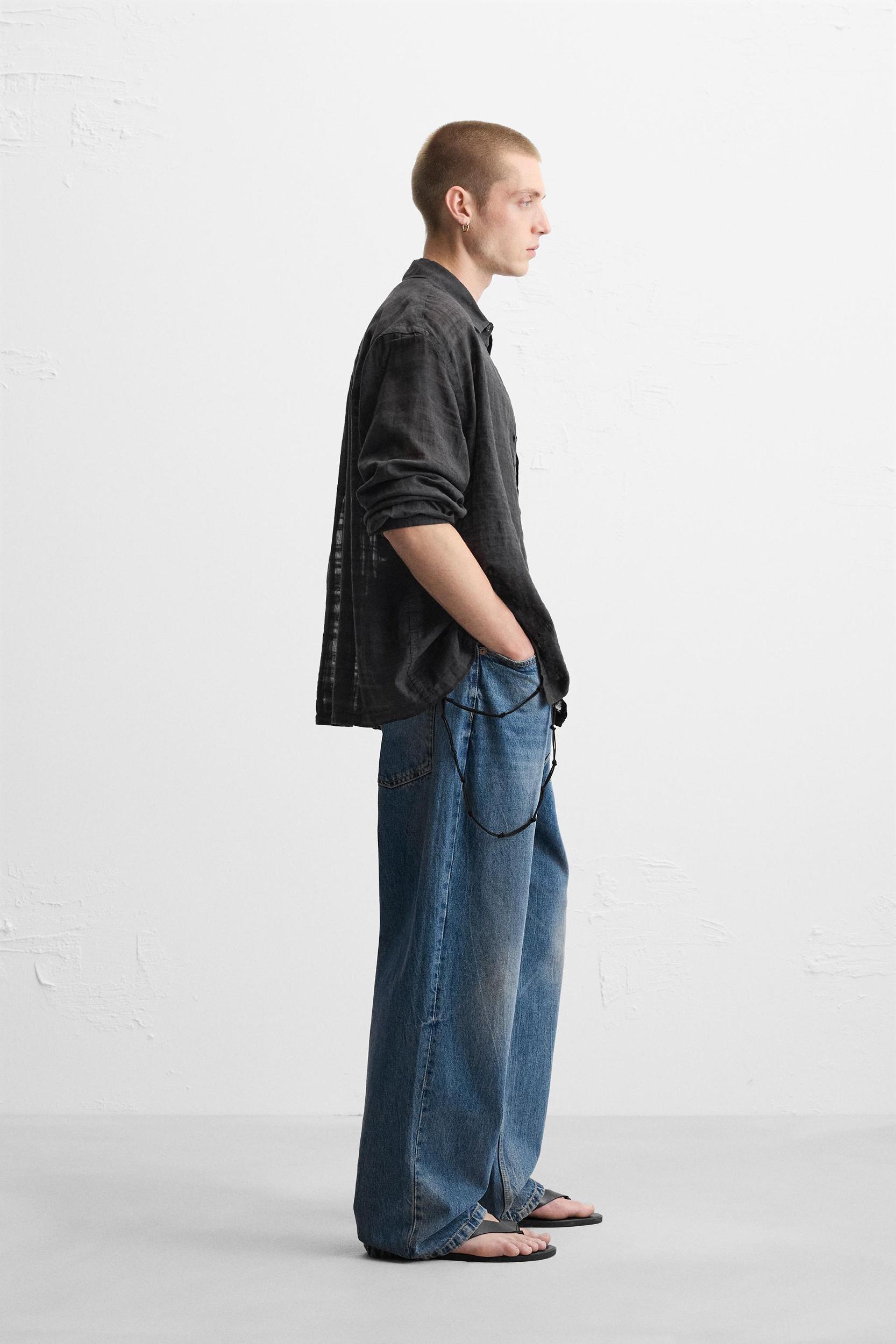 TEXTURED COTTON - LINEN SHIRT Product Image