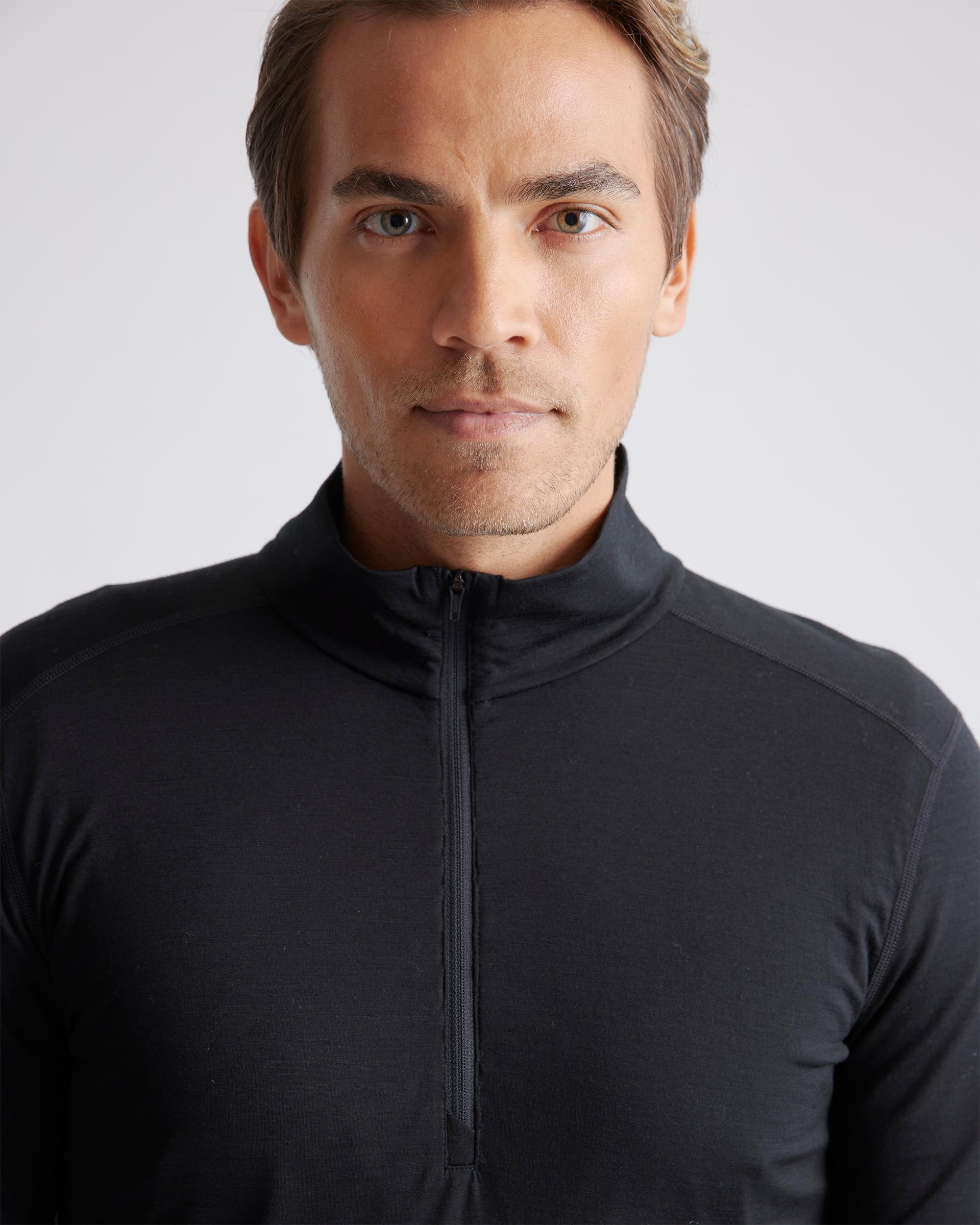 Quince | Men's 100% Merino Wool Quarter Zip Base Layer Size XL, Merino/Cotton Product Image