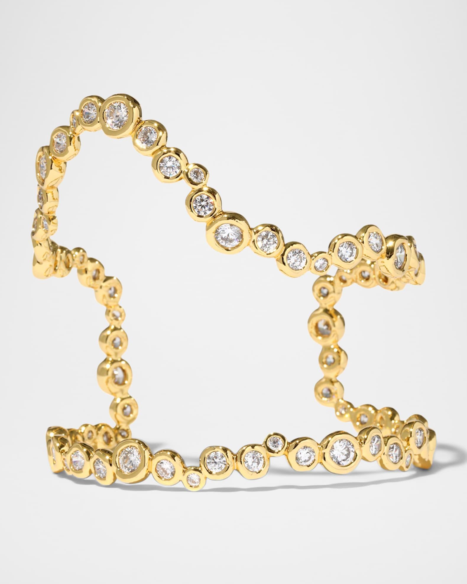 Asterales Gold CZ Open Wave Cuff Product Image